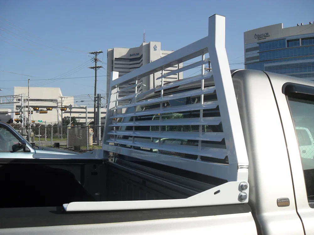 253W – CATTLEMAN Headache Rack, Powder Coated White Steel With Mounting Kit With Louvers No Ears Without Window Cutou...